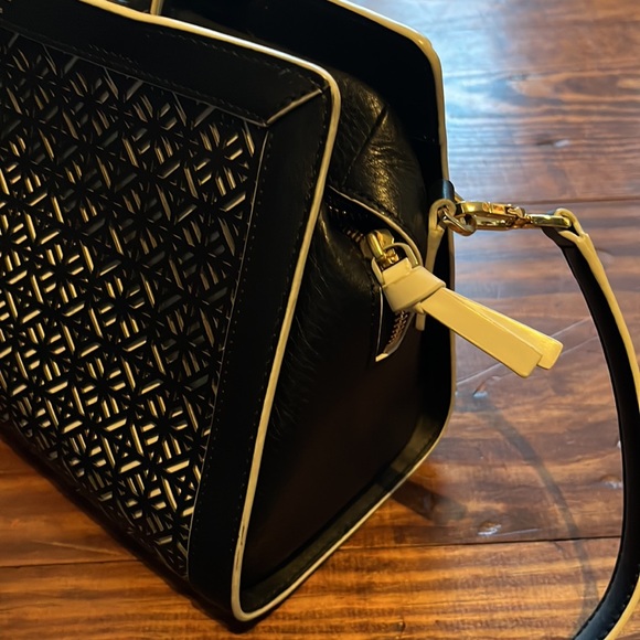 Tory Burch black laser cut purse- used once - Picture 3 of 6